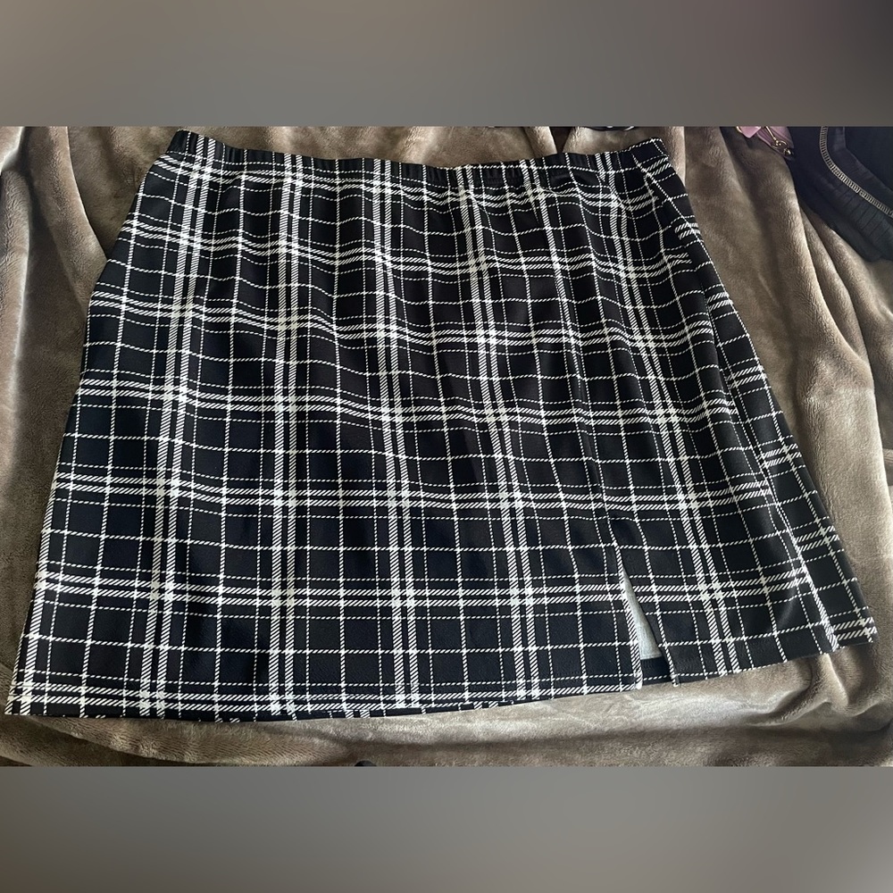 Plaid Mini Skirt Plus Size